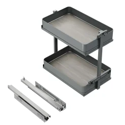 Emuca Harmony Uitschuifbaar Karretje Met Softclose, Module Breedte 300mm Hoogte 700mm, Staal
