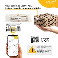 Emuca Kit Van Beugelset Voor 3 Houten Planken En 1 Module Voor Zero Structuur, Zamak