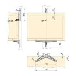 Emuca Kit Van Beugelset Voor 3 Houten Planken En 1 Module Voor Zero Structuur, Zamak
