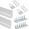 Emuca Kit Van 2 Gola Bovenprofielen Voor Keukenmeubelen, Lengte 2,35mm, Met Beslag, Aluminium