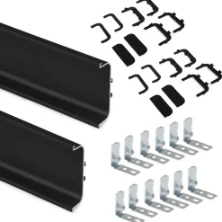 Emuca Kit Van 2 Gola Middenprofielen Voor Keukenmeubelen, Lengte 2,35mm, Met Accessoires