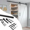 Emuca Kit Van Hardware Kit Voor Een Barn Houten Hangschuifdeur, Met Zachte Sluiting