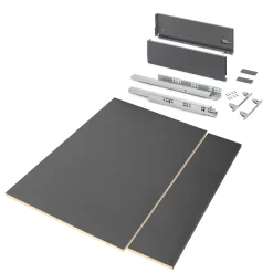 Emuca Kit Van Vertex Keuken- Of Badkamerlade Kit, Hoogte 178mm, Met Legplanken, Module 900mm