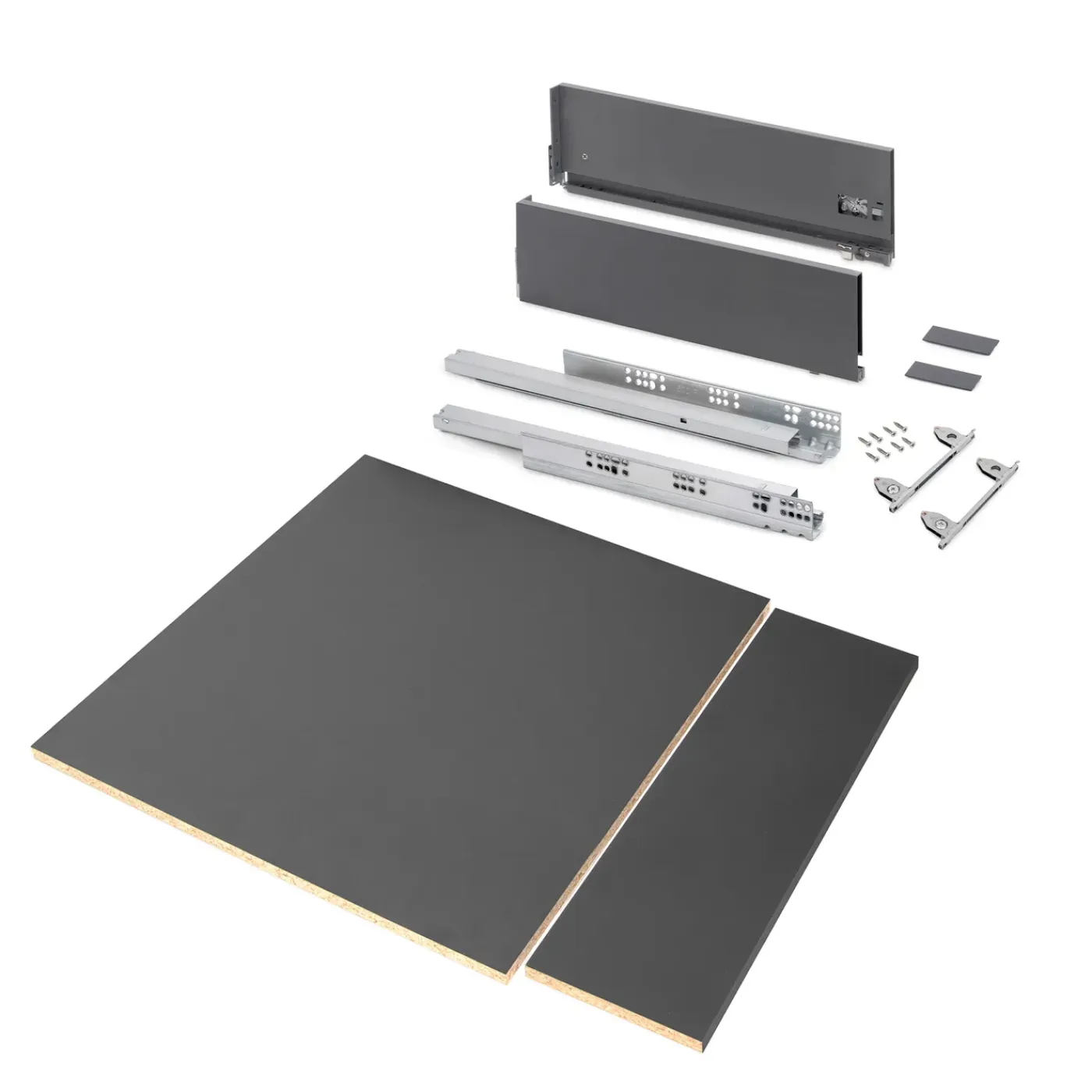 Emuca Kit Van Vertex Keuken- Of Badkamerlade Kit, Hoogte 178mm, Met Legplanken, Module 600mm