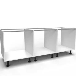 Emuca Lot Van 4 Albeam Keukenmeubeldwarsbalken, Met Opschroefbare Accessoires, Aluminium En Plastic