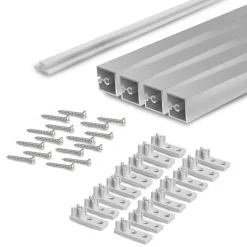 Emuca Lot Van 4 Albeam Keukenmeubeldwarsbalken, Met Opschroefbare Accessoires, Aluminium En Plastic