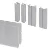 Emuca Lot Van 2 Plasline Keukenplinten Met Verbindingsbeslag, Hoogte 150mm, 2 Staven Lengte 2,35m