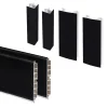 Emuca Lot Van 2 Plasline Keukenplinten Met Verbindingsbeslag, Hoogte 100mm, 2 Staven Lengte 2,35m