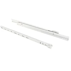 Emuca Lot Van 5 Sets T30 Ladegeleiders, Valslot, Lengte 300mm, Uitschuifbaar, Staal, Wit