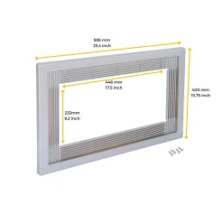 Emuca Magnetron Frame, Voor Inbouw In Keukenmeubelen, Module 600mm, 600x400mm, Plastic, Metal-grijs