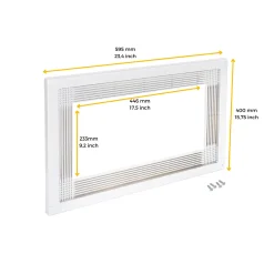 Emuca Magnetron Frame, Voor Inbouw In Keukenblok, Module 600mm, 600x400mm, Plastic, Wit
