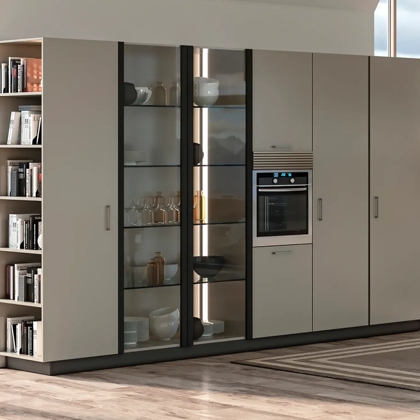 Emuca Ovenventilatierooster, Module 600mm, Plastic En Aluminium, Inox Geanodiseerd