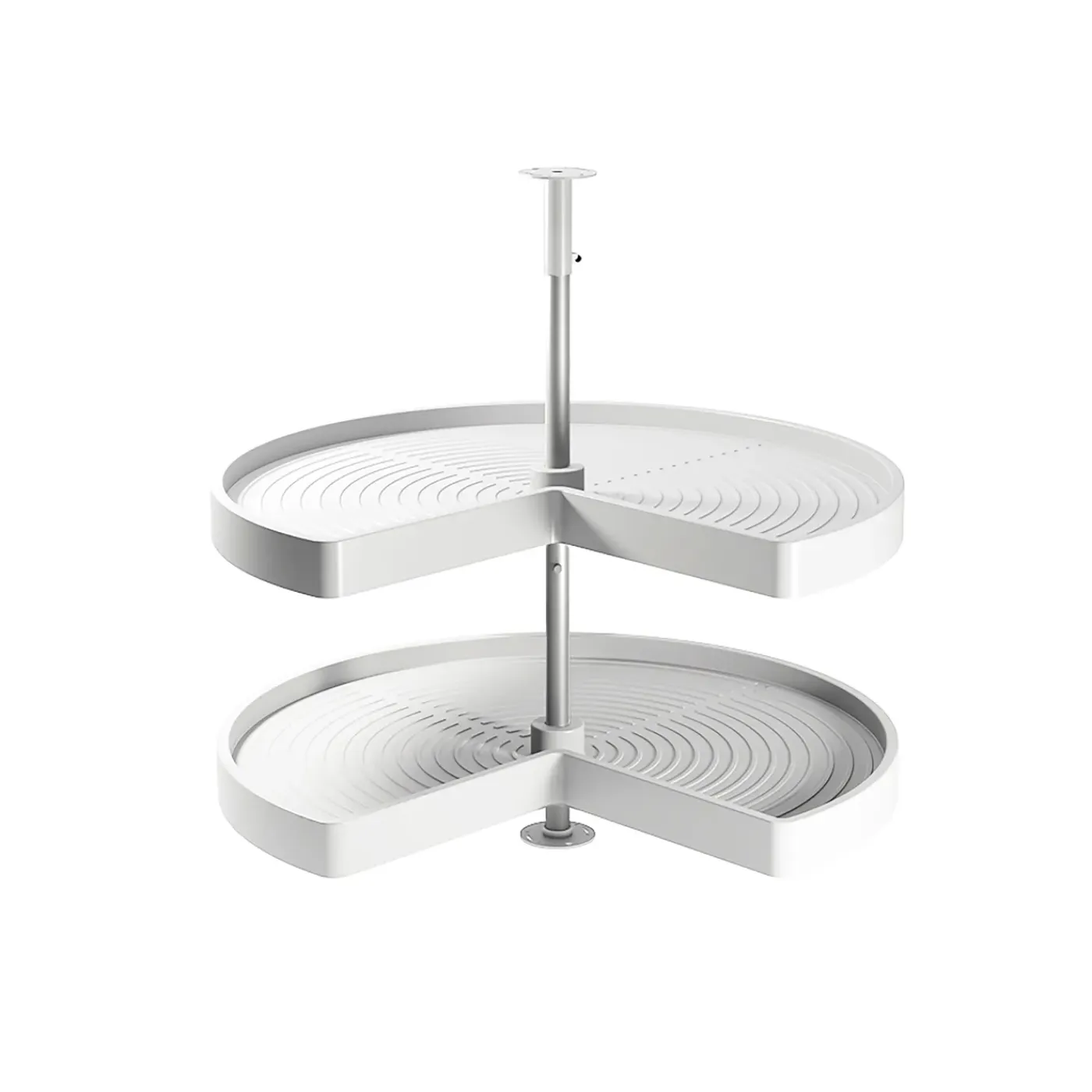 Emuca Set Shelvo 3/4' Draaitafelset, Voor 800mm Module, Plastic En Aluminium, Wit