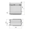 Emuca Uittrekbare Kar Met Manden En Broodbak Harmony Met Softclose,module Breedte 300mm Hoogte 700mm