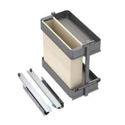 Emuca Uittrekbare Kar Met Manden En Broodbak Harmony Met Softclose,module Breedte 300mm Hoogte 700mm