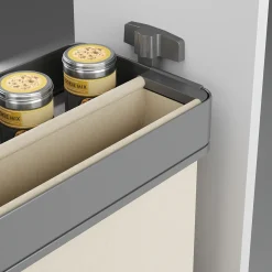 Emuca Uittrekbare Kar Met Manden En Broodbak Harmony Met Softclose,module Breedte 300mm Hoogte 700mm
