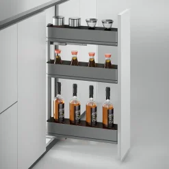 Emuca Uittrekbare Zijflessenhouder Harmony Met Softclose, Module 150 Mm