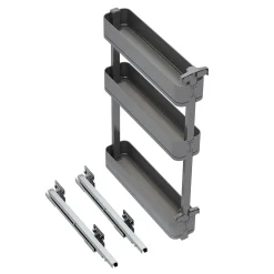 Emuca Uittrekbare Zijflessenhouder Harmony Met Softclose, Module 150 Mm