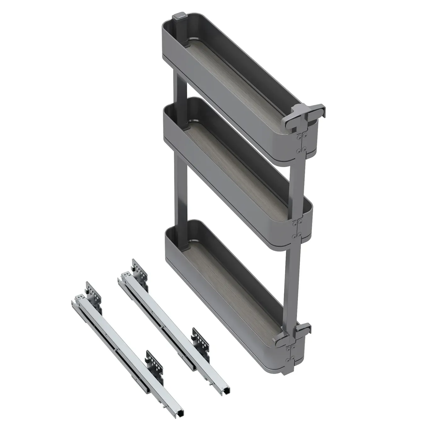 Emuca Uittrekbare Zijflessenhouder Harmony Met Softclose, Module 150 Mm