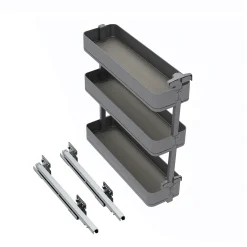 Emuca Uittrekbare Zijflessenhouder Harmony Met Softclose, Module 200 Mm