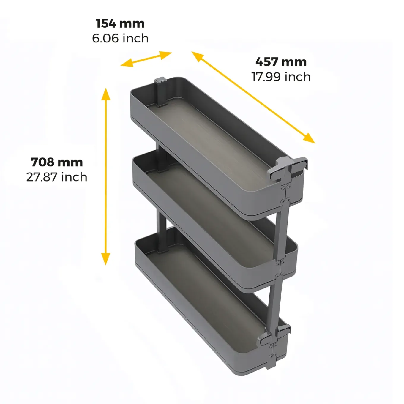 Emuca Uittrekbare Zijflessenhouder Harmony Met Softclose, Module 200 Mm