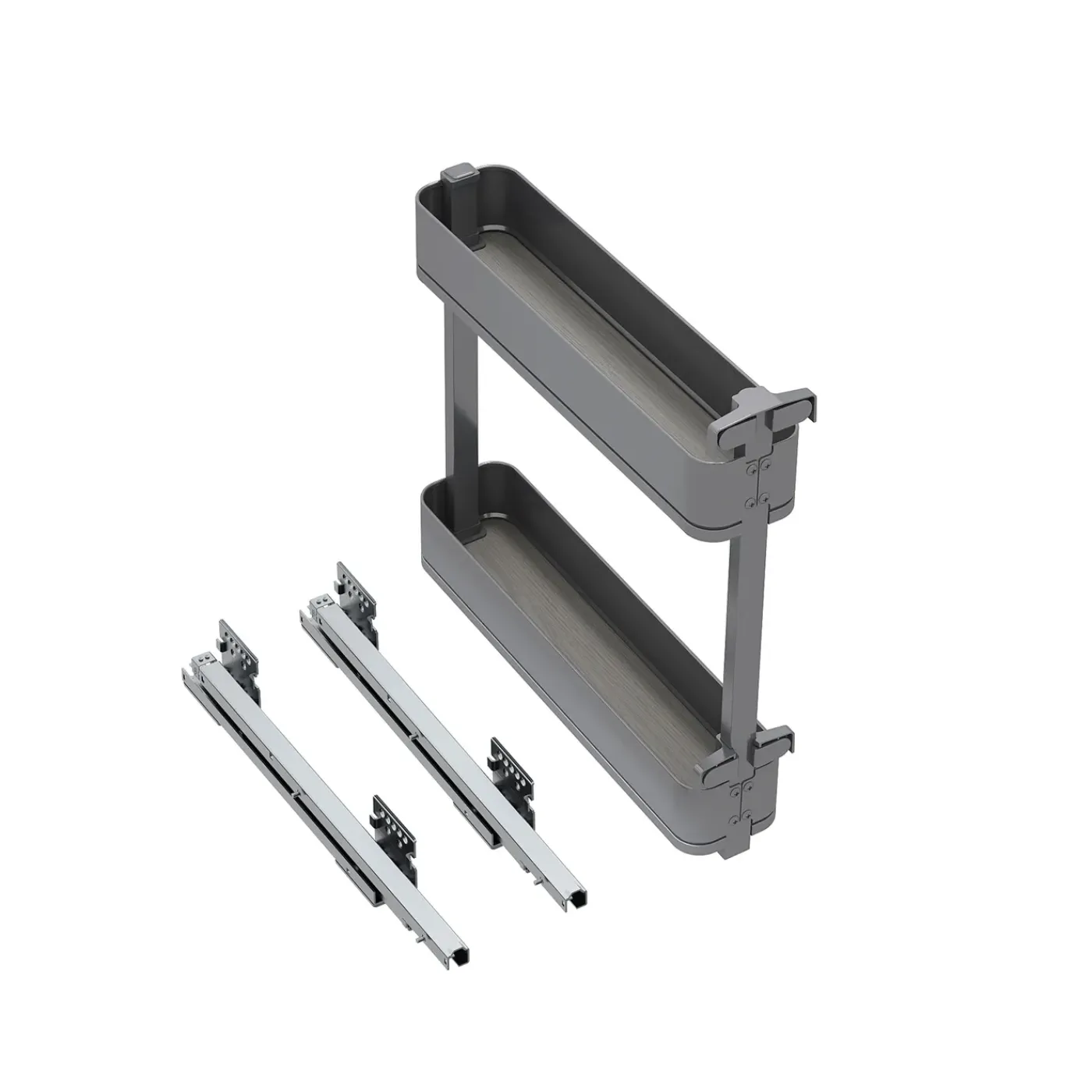 Emuca Uittrekbare Zijflessenhouder Harmony Met Softclose, Module 150 Mm