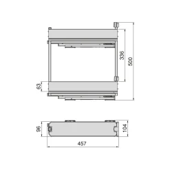 Emuca Uittrekbare Zijflessenhouder Harmony Met Softclose, Module 150 Mm