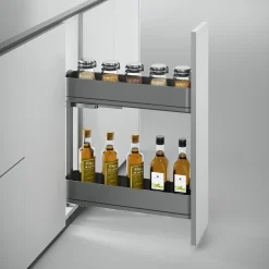 Emuca Uittrekbare Zijflessenhouder Harmony Met Softclose, Module 150 Mm