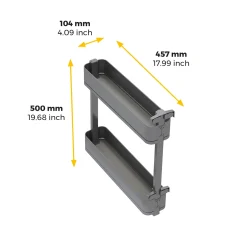 Emuca Uittrekbare Zijflessenhouder Harmony Met Softclose, Module 150 Mm