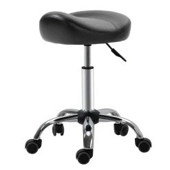 Ergonomische Zadelkruk Kunstleer Amazonekruk In Hoogte Verstelbaar 54-69cm - Zwart