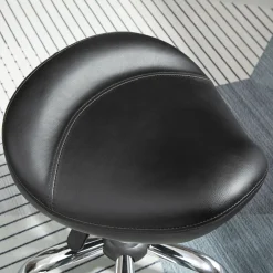 Ergonomische Zadelkruk Kunstleer Amazonekruk In Hoogte Verstelbaar 54-69cm - Zwart