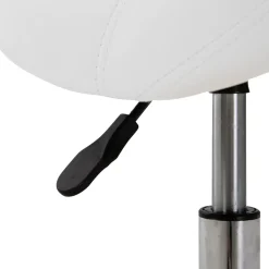 Overig Ergonomische Zadelkruk Kunstleer Amazonekruk In Hoogte Verstelbaar 49-61 Cm - Wit