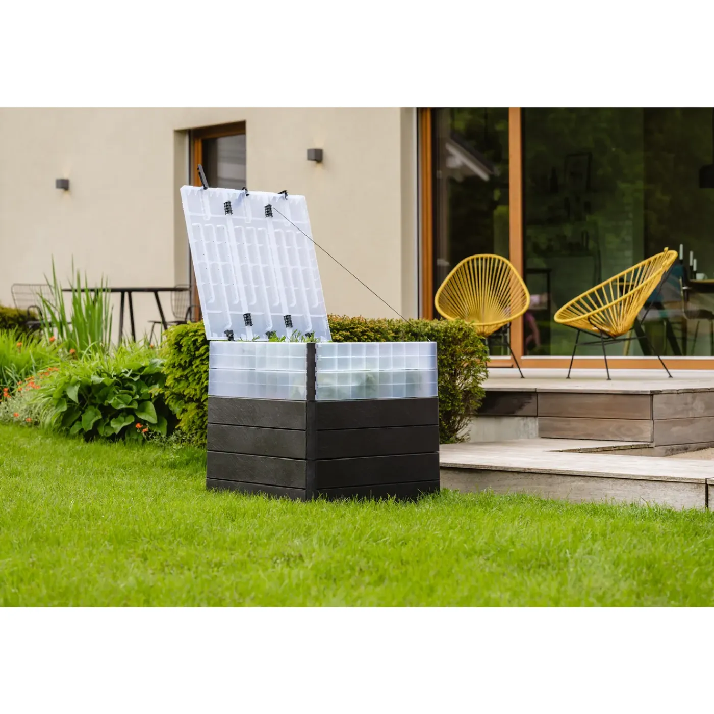 GARANTIA Ergo Quadro Turboplus L 80 Hoogbed, Stone - Incl. Flora Waterbesparingssysteem -