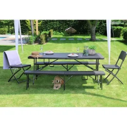 Erro Klaptafel - 180cm - Zwart - Houtlook