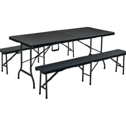Erro Klaptafel - 180cm - Zwart - Houtlook