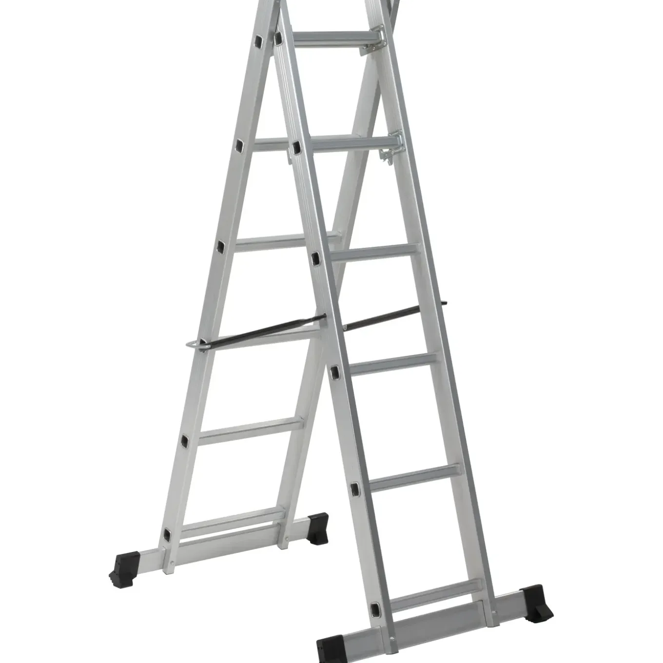 Escalo Combinatie Stelling-Ladder Multi+ - Aluminium - 2x6 treden - 1,47x0,40m