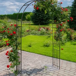 Esschert Design Rozenboog - Zwart - Metaal - 134 X 220 Cm - Klimrozen/planten