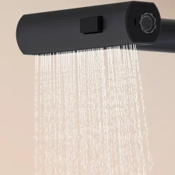 Essebagno Esserain wastafelmengkraan met uittrekbare handdouche in mat zwart