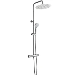EsseBagno Regendouche Delice - Met Thermostatische Kraan - Chroom - Mat - Rond - Met Handdouche - 15cm hartafstand - 3-straals - Waterbesparend