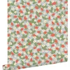 ESTAhome Behang Aardbeien Blauw, Groen En Rood - 50 X 900 Cm - 132173
