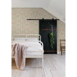 ESTAhome Behang Aardbeien Blauw, Groen En Rood - 50 X 900 Cm - 132173