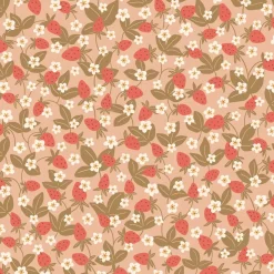 Estahome Behang Aardbeien Terracotta Roze - 50 X 900 Cm - 132171