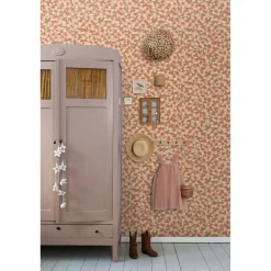 Estahome Behang Aardbeien Terracotta Roze - 50 X 900 Cm - 132171