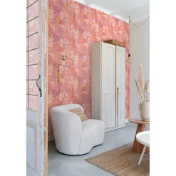 Estahome Behang Bomen En Bloemen Roze, Paars En Oranje - 50 X 900 Cm - 131188