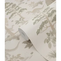 Estahome Behang Dinosaurussen Lichtbeige - 50 X 900 Cm - 132175
