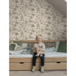 Estahome Behang Dinosaurussen Lichtbeige - 50 X 900 Cm - 132175