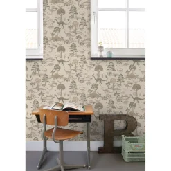 Estahome Behang Dinosaurussen Lichtbeige - 50 X 900 Cm - 132175