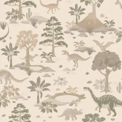 Estahome Behang Dinosaurussen Lichtbeige - 50 X 900 Cm - 132175