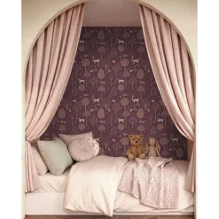 Estahome Behang Honden Paars - 50 X 900 Cm - 132225