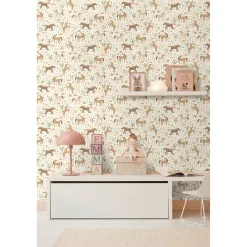 Estahome Behang Paarden Beige, Bruin En Groen - 50 X 900 Cm - 132192